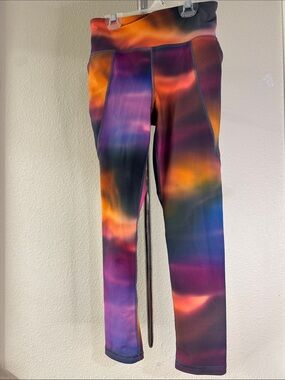 Old Navy Girls Multicolor Aurora Print Leggings - Purple, Orange, Blue